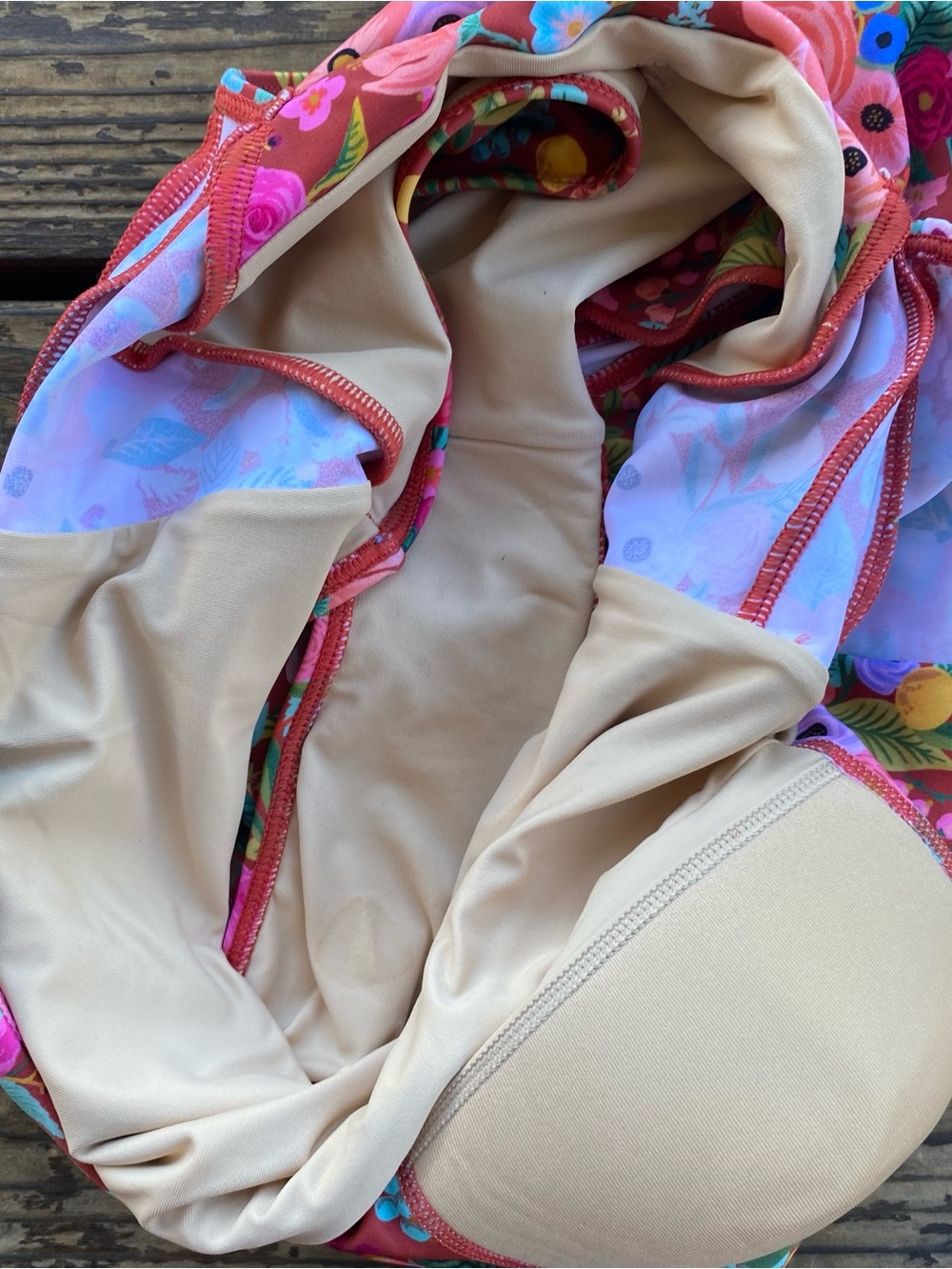 Summersalt backflip floral one piece swim suitn garden party rust - Picture 6 of 8